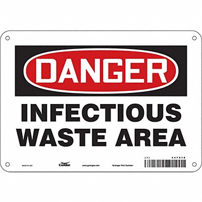 Safety Sign 7 in x 10 in Aluminum