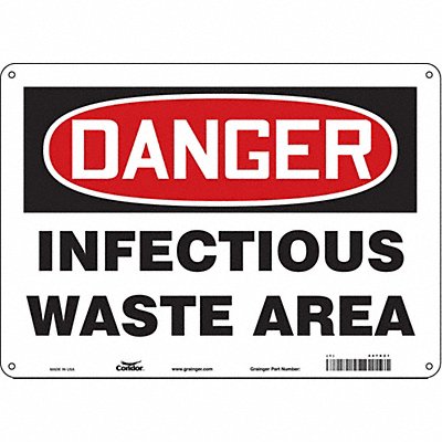 Safety Sign 10 in x 14 in Polyethylene