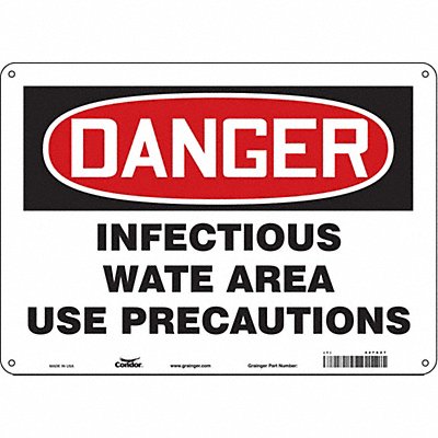 Safety Sign 10 in x 14 in Polyethylene