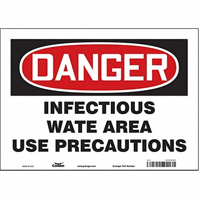 Safety Sign 10 inx14 in Vinyl