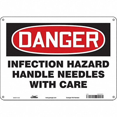 Safety Sign 10 in x 14 in Aluminum