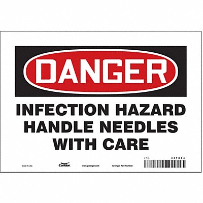 Safety Sign 7 in x 10 in Vinyl