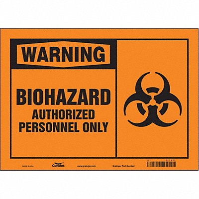 Safety Sign 10 inx14 in Vinyl