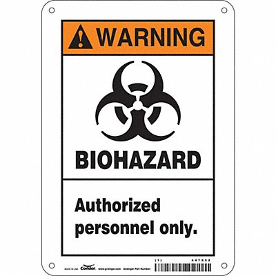 Safety Sign 10 inx7 in Aluminum