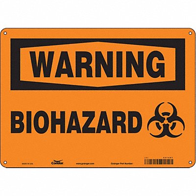 Safety Sign 10 inx14 in Polyethylene