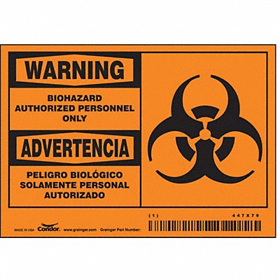 Safety Sign 3 1/2 in x 5 in Vinyl PK5