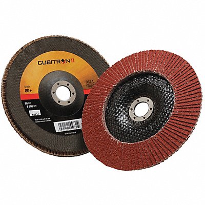 Flap Disc 7 in Dia 7/8 in Arbor 80 Grit