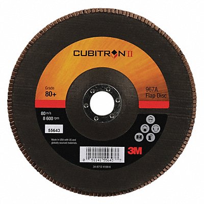 Flap Disc 7 in Dia 7/8 in Arbor 80 Grit