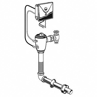 Concealed Back Spud Automatic FlushValve