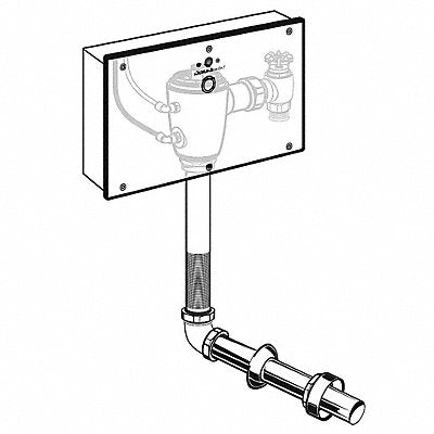 Concealed Back Spud Automatic FlushValve