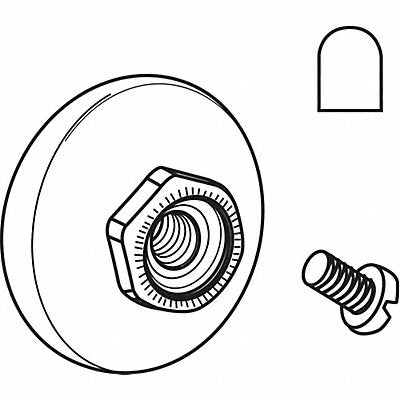 Door Roller Nylon 3/4 L 3/8 Depth