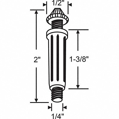 Door Bottom Pivot Nylon/Steel 2 L