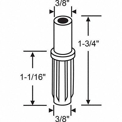 Door Top Pivot Nylon 1-3/4 L