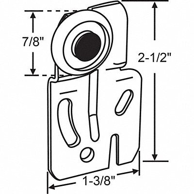 Door Front Hanger Nylon/Steel 2-1/2 L