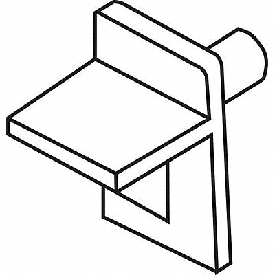 Shelf Support Plastic 50 lb Load Cap.