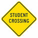 Student Crossing Traffic Sign 12 x 12 