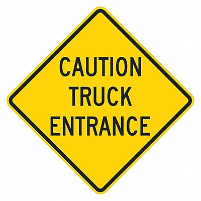 Truck Entrance Traffic Sign 12 x 12 