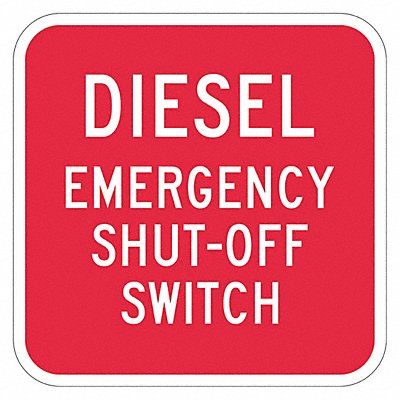 Reflective Diesel Sign 12x12in Aluminum