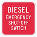 Reflective Diesel Sign 12x12in Aluminum