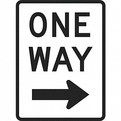 One Way Traffic Sign 18 x 12 