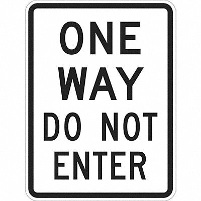 One Way Traffic Sign 18 x 12 