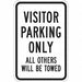 Visitor Parking Sign 18 x 12 