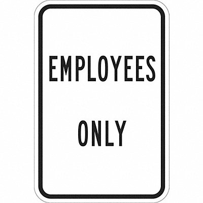 Rflctv Employee Visitor Sign 18x12in Alu
