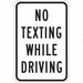 No Texting Traffic Sign 18 x 12 