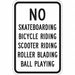 Rflctv No Skateboards Sign 18x12in Alum