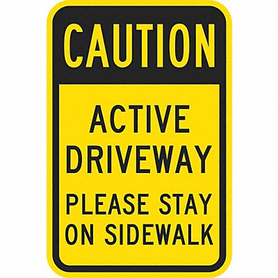 Active Driveway Traffic Sign 18 x 12 