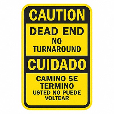 Dead End Traffic Sign 18 x 12 