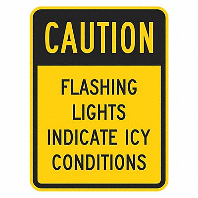 Icy Conditions Traffic Sign 24 x 18 