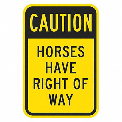 Horse Crossing Traffic Sign 18 x 12 