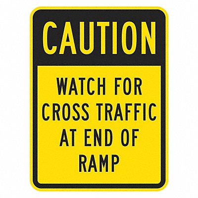 Watch For Cross Traffic Sign 18 x 12 