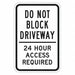 Driveway No Parking Sign 18 x 12 