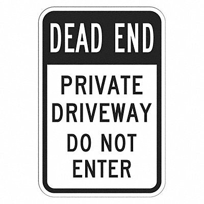 Private Drive Traffic Sign 18 x 12 