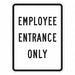 Rflctv Employee Visitor Sign 18x12in Alu