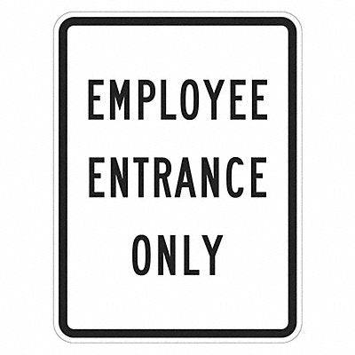 Rflctv Employee Visitor Sign 18x12in Alu