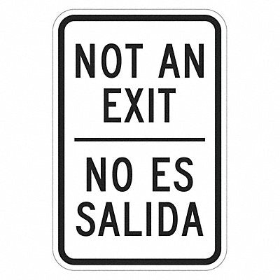 No Exit Sign For Parking Lots 18 x 12 