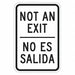 No Exit Sign For Parking Lots 18 x 12 