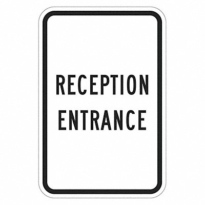 Reflective Visitors Sign 18x12in Alumin