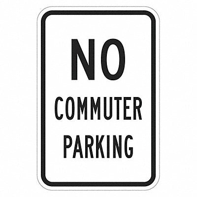 No Commuter Parking Sign 18 x 12 