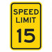 Speed Limit Warning Traffic Sign 24 x18 