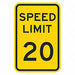 Speed Limit Warning Traffic Sign 24 x18 