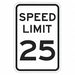 Speed Limit 25 Traffic Sign 18 x 12 