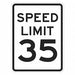 Speed Limit 35 Traffic Sign 18 x 12 