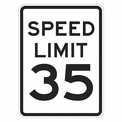 Speed Limit 35 Traffic Sign 18 x 12 