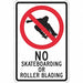 Rflctv No Skateboards Sign 18x12in Alum