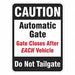 Parking Lot Gate Parking Sign 18 x 12 