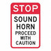 Rflctv Lift Truck Trfc Stop Sign 18x12in